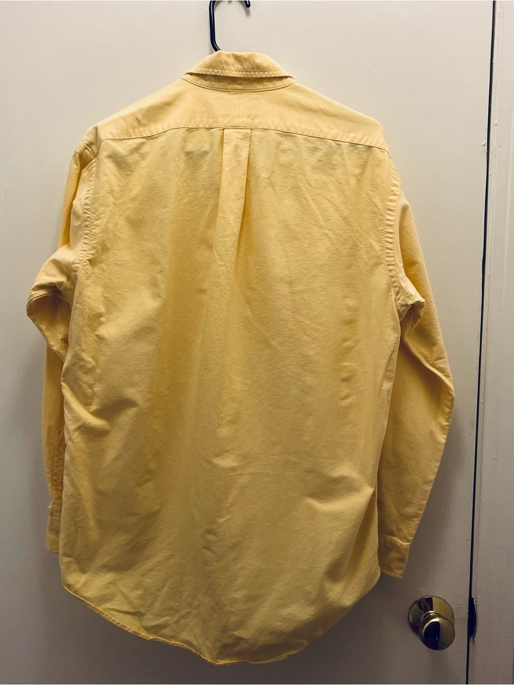 Ralph Lauren Men's Pale Yellow Button-Down Yarmouth Oxford Shirt - Picture 3 of 3